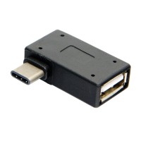 USB-C OTG Adapter | Right Angle USB-C to USB 2.0 Type A On-the-go Adapter (USB-C Male to USB-A Female)