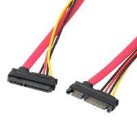 SATA (22Pin, 7+15) Male to SATA (22Pin, 7+15) Female Power and Data Extension Cable SATA (22Pin, 7+15) Male to SATA (22Pin, 7+15) Female Power and Data Extension Cable