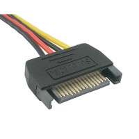 SATA (15Pin) Male to IDE (4-Pin Molex) Female Power Extension Cable SATA (15Pin) Male to IDE (4-Pin Molex) Female Power Extension Cable