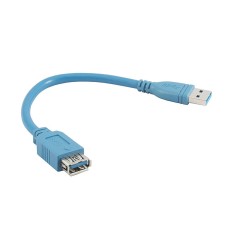 Super Short USB 3.0 A Male to A Female Cable Assembly (20cm) Super Short USB 3.0 A Male to A Female Cable Assembly (20cm)