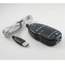 USB Guitar Interface Link Cable for PC/Mac Computer Recording and a 1/4-Inch / 3.5mm Adapte USB Guitar Interface Link Cable for PC/Mac Computer Recording and a 1/4-Inch / 3.5mm Adapte