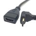 90 degree Up Angle Mini HDMI Male to Standard HDMI Female Cable / Jumper / Feeder / Cord 90 degree Up Angle Mini HDMI Male to Standard HDMI Female Cable / Jumper / Feeder / Cord