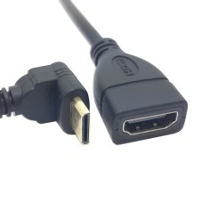 90 degree Down Angle Mini HDMI Male to Standard HDMI Female Cable / Jumper / Feeder / Cord 90 degree Down Angle Mini HDMI Male to Standard HDMI Female Cable / Jumper / Feeder / Cord