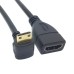 90 degree Down Angle Mini HDMI Male to Standard HDMI Female Cable / Jumper / Feeder / Cord 90 degree Down Angle Mini HDMI Male to Standard HDMI Female Cable / Jumper / Feeder / Cord