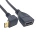 90 degree Down Angle Mini HDMI Male to Standard HDMI Female Cable / Jumper / Feeder / Cord 90 degree Down Angle Mini HDMI Male to Standard HDMI Female Cable / Jumper / Feeder / Cord