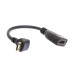 90 degree Down Angle Mini HDMI Male to Standard HDMI Female Cable / Jumper / Feeder / Cord 90 degree Down Angle Mini HDMI Male to Standard HDMI Female Cable / Jumper / Feeder / Cord