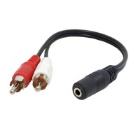 3.5mm Stereo Female Mini Jack to 2 Male RCA Y Adapter 3.5mm Stereo Female Mini Jack to 2 Male RCA Y Adapter
