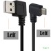 Super Short Right Angle USB A Male to Right Angle Micro USB Male Adapter Cable (USB-A to Micro USB Extension Cord)
