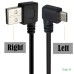 Super Short Right Angle USB A Male to Right Angle Micro USB Male Adapter Cable (USB-A to Micro USB Extension Cord)