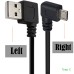 Super Short Right Angle USB A Male to Right Angle Micro USB Male Adapter Cable (USB-A to Micro USB Extension Cord)