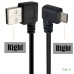 Super Short Right Angle USB A Male to Right Angle Micro USB Male Adapter Cable (USB-A to Micro USB Extension Cord)