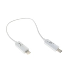 8pin Lightning Male to Micro USB Male Cable for OTG from iPhone / Charging via an Android Phone 8pin Lightning Male to Micro USB Male Cable for OTG from iPhone / Charging via an Android Phone