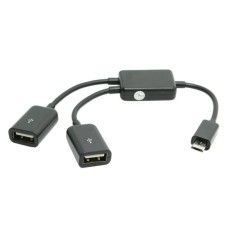 2-in-1 OTG and Charging Cable for Android Micro USB Terminated Smartphone / Tablets