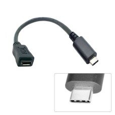 Super Short USB 3.1 Type C Male to USB 2.0 Micro Female Cable Adapter / Conversion Cable