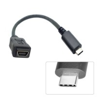 Super Short USB 3.1 Type C Male to USB 2.0 Mini 5 Pin Female Cable Adapter / Conversion Cable Super Short USB 3.1 Type C Male to USB 2.0 Mini 5 Pin Female Cable Adapter / Conversion Cable
