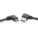 Right Angle USB 3.0 USB-A Male to USB-C Male Adapter Cable / Cord / Conversion Cable Right Angle USB 3.0 USB-A Male to USB-C Male Adapter Cable / Cord / Conversion Cable