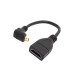 90 degree UP-Angled Micro-HDMI (Male) to HDMI (Female) Adapter Cable / Cord 90 degree UP-Angled Micro-HDMI (Male) to HDMI (Female) Adapter Cable / Cord