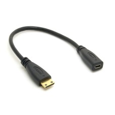 Super Short Type D Micro HDMI v1.4 Socket Female to Type C Mini HDMI Male Conversion / Adapter Cable