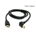 5 feet (1.5 meters) Long / Up Angle / Down Angled HDMI Male to HDMI Male Extension Cable 5 feet (1.5 meters) Long / Up Angle / Down Angled HDMI Male to HDMI Male Extension Cable