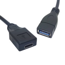 10cm Super Short USB 3.1 Type C Female to USB 3.0 Type A Female OTG Adapter Cable 10cm Super Short USB 3.1 Type C Female to USB 3.0 Type A Female OTG Adapter Cable