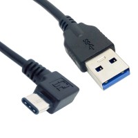 L-shaped (90° Angled) USB 3.1 Type C Male to USB 3.0 Type A Male Cable for Smartphones / Macbook L-shaped (90° Angled) USB 3.1 Type C Male to USB 3.0 Type A Male Cable for Smartphones / Macbook