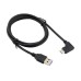 L-shaped (90&deg Angled) USB 3.1 Type C Male to USB 3.0 Type A Male Cable for Smartphones / Macbook