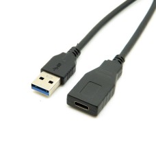 30cm (1 feet) Super Short USB 3.1 Type-C Female to USB 3.0 Type A Male Gender Changer Cable Adapter 30cm (1 feet) Super Short USB 3.1 Type-C Female to USB 3.0 Type A Male Gender Changer Cable Adapter