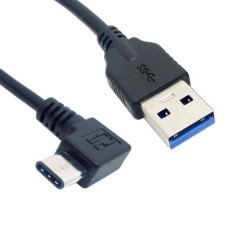 L-shaped (90° Angled) USB 3.1 Type-C Male to USB 3.0 Type A Male Cable for Smartphones / Tablets L-shaped (90° Angled) USB 3.1 Type-C Male to USB 3.0 Type A Male Cable for Smartphones / Tablets