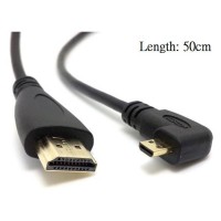 50cm SHORT 90° Angled Micro HDMI to Standard HDMI Cable / Cord / Adapter 50cm SHORT 90° Angled Micro HDMI to Standard HDMI Cable / Cord / Adapter