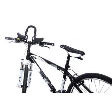 Triathlon / Tri / Time Trial / TT Black Alloy Bicycle Handlebar / AeroBar with Rubber Grips