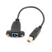 Super Short Panel Mount USB 3.0 Type-B Female to USB 2.0 Type-B Male Extender Cable / Converter