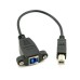 Super Short Panel Mount USB 3.0 Type-B Female to USB 2.0 Type-B Male Extender Cable / Converter