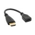 Super Short HDMI 1.4 Type A Male to Mini HDMI 1.4 Type C Female Extension Adapter Cable for HDTVs