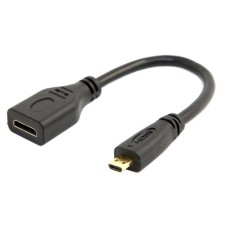 Super Short Micro HDMI 1.4 Type D Male to Mini HDMI 1.4 Type C Female Adapter Cable for HDTVs