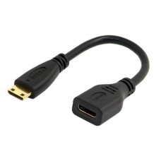 Super Short Mini HDMI 1.4 Type C Male to Mini HDMI Type C Female Extension Adapter Cable for HDTVs