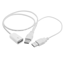 USB Type-A Female to USB Type-A Male with Extra Power input for HDD / Hard Disk Cable