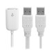 USB Type-A Female to USB Type-A Male with Extra Power input for HDD / Hard Disk Cable