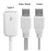USB Type-A Female to USB Type-A Male with Extra Power input for HDD / Hard Disk Cable