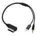 AMI MDI Stereo Audio Input & USB-C Charging Adapter for Audi and Volkswagen Cars