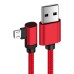 Angled USB A Male to Angled USB Micro Male Data Sync & Charge Cable for Samsung / Android Phones