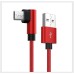 Angled USB A Male to Angled USB Micro Male Data Sync & Charge Cable for Samsung / Android Phones