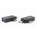 2 in 1 USB Micro and USB Type-C (USB 3.1 / USB-C) OTG Adapter for Smartphone / Macbook / Tablets