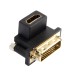 90 Degree Down Angled DVI Male to HDMI Female Adapter for Computer & HDTV