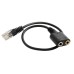 RJ9 Male to 2x 3.5mm Female Headset Phone MIC Audio Splitter Adapter Cable RJ9 Male to 2x 3.5mm Female Headset Phone MIC Audio Splitter Adapter Cable