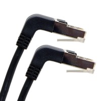 Down Angled to Down Angled 8P8C FTP STP UTP Cat 5e Male to Male Lan Ethernet Network Cable