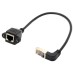 Down Angled 90 Degree Panel Mount 8P8C FTP STP UTP Cat 5e Male to Female Lan Ethernet Network Cable