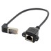 Down Angled 90 Degree Panel Mount 8P8C FTP STP UTP Cat 5e Male to Female Lan Ethernet Network Cable