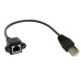 Super Short Panel Mount 8P8C FTP STP UTP Cat 5e Male to Female Lan Ethernet Network Cable