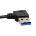 Short 30cm Left / Right Angled USB-A to Angled USB-C Extender Cord / Extension Cable for Phones