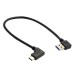 Short 30cm Left / Right Angled USB-A to Angled USB-C Extender Cord / Extension Cable for Phones